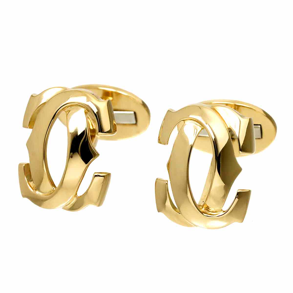 2C C2 Cuff links 18K Yellow Gold 750