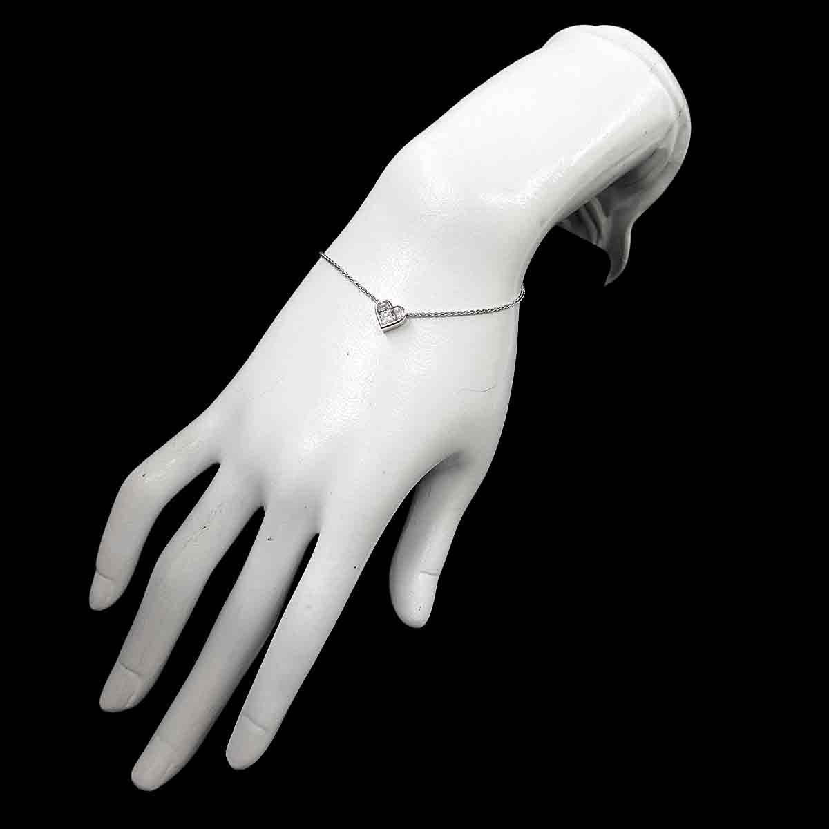 Diamond Anklet Bracelet K18 White Gold 750