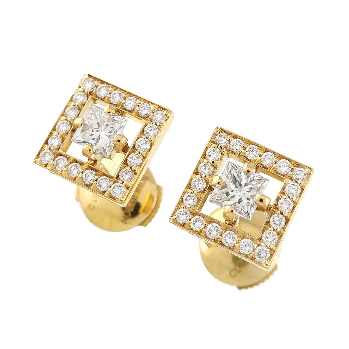 Ava Diamond Earrings Pierced 18K YG 750