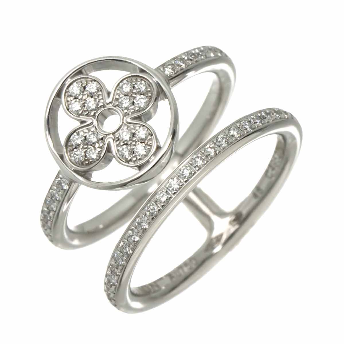 Blossom Diamond Ring 18K WG 750 size48 4.5(US)