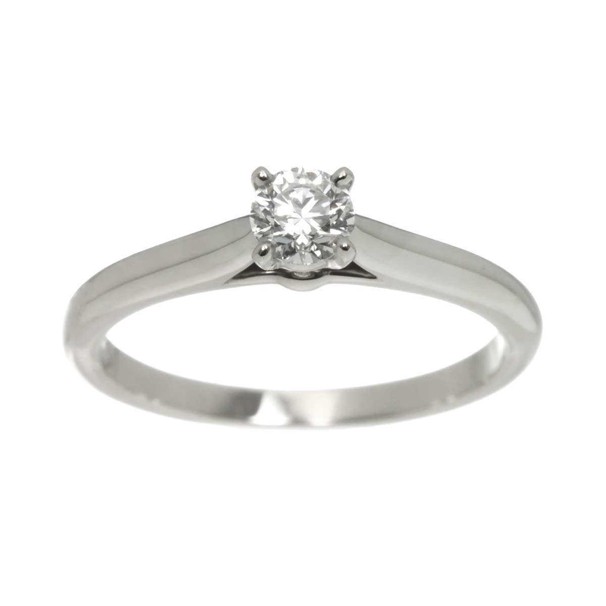 Solitaire Diamond 0.25ct D/VS2/EX Ring Pt Size50 5.25(US)