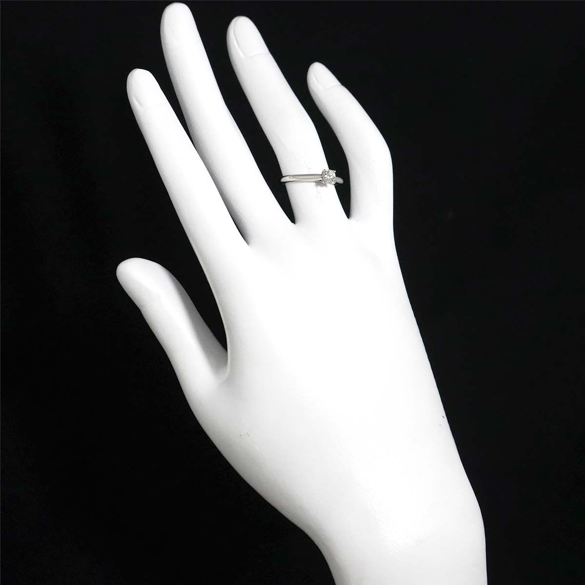 Solitaire Diamond 0.25ct D/VS2/EX Ring Pt Size50 5.25(US)