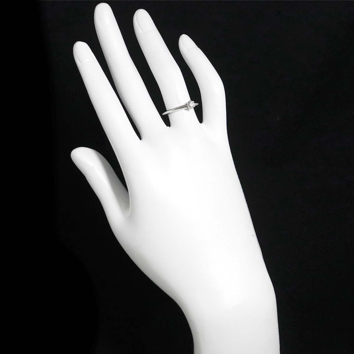 Diamond 0.25ct H/VVS2/3EX Ring Pt Platinum Size6(US)