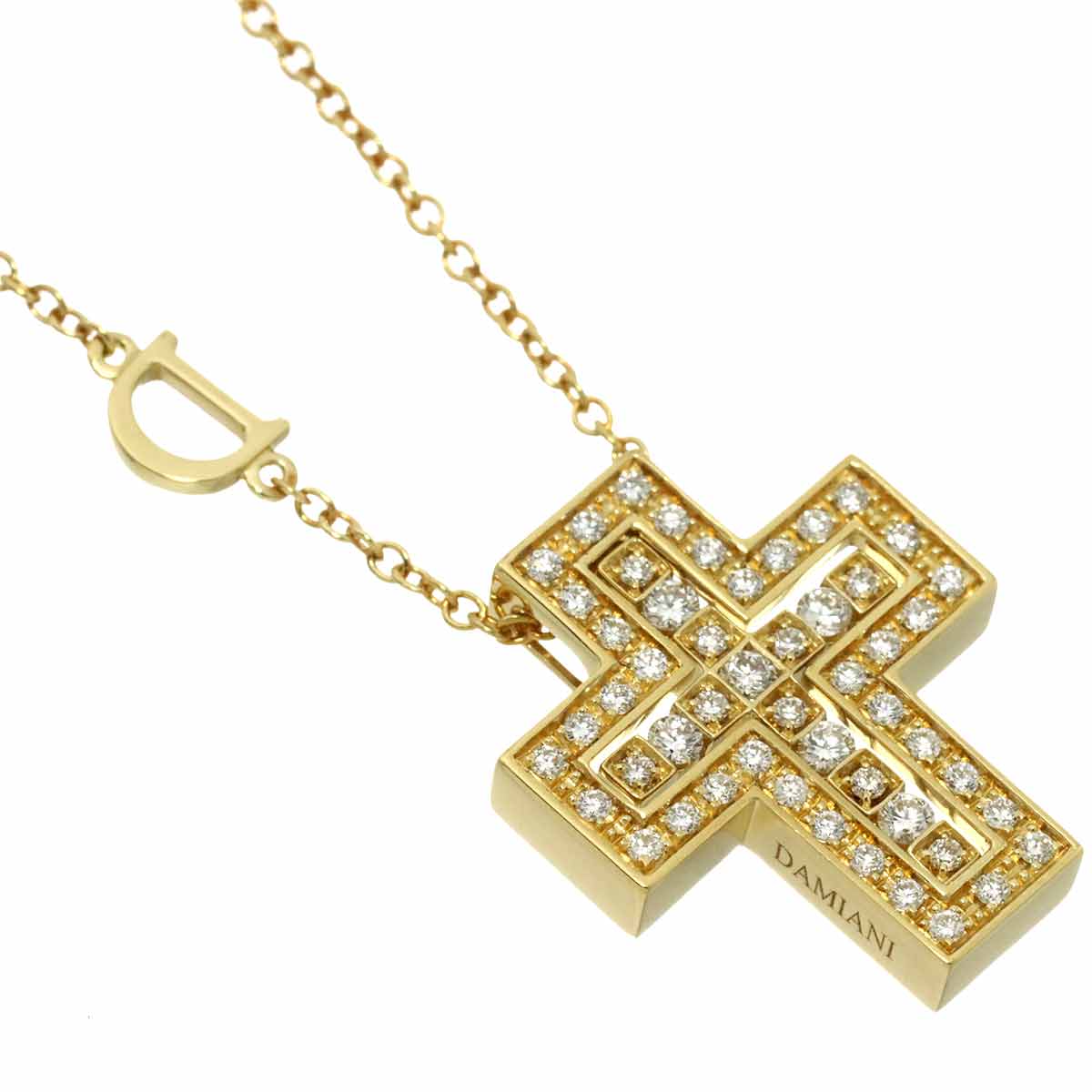 Belle Epoque XS Diamond Cross Necklace 18K YG 750