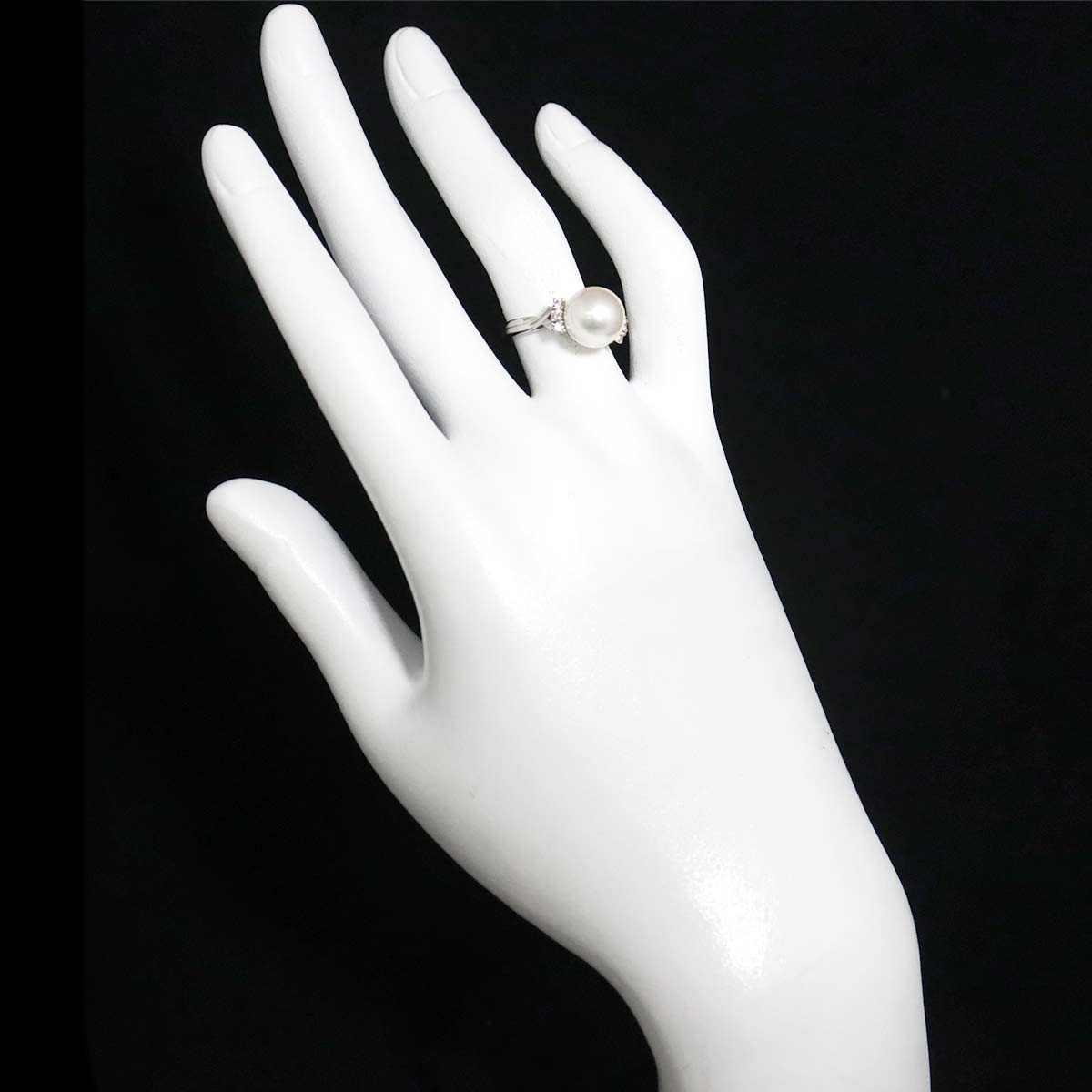 Akoya Pearl 9.3mm Diamond Ring Platinum size6(US)