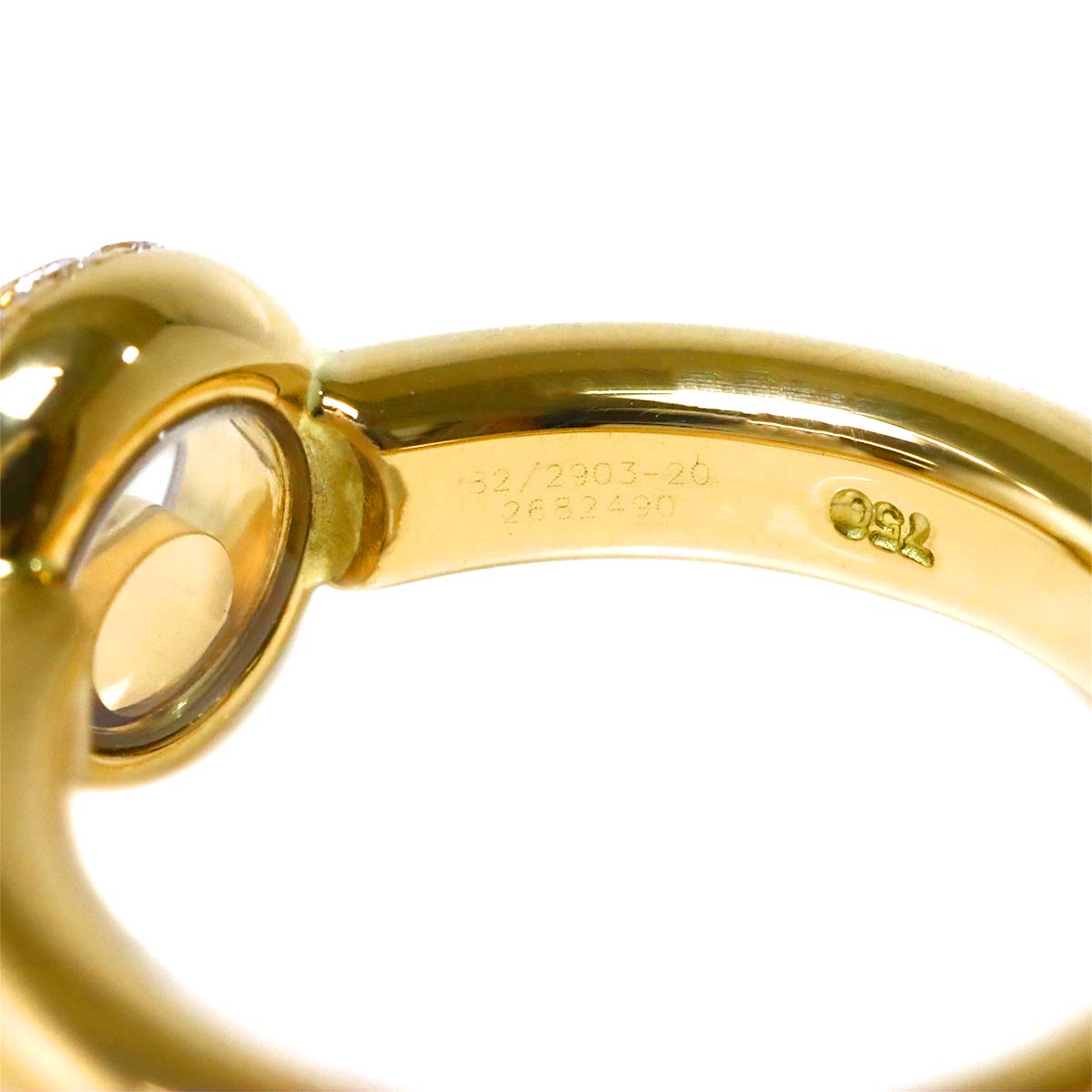 Happy Diamond Ring 18K YG 750 Size4(US)