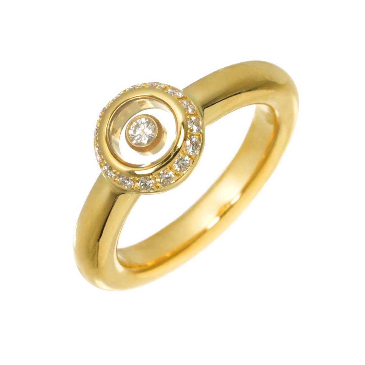 Happy Diamond Ring 18K YG 750 Size4(US)