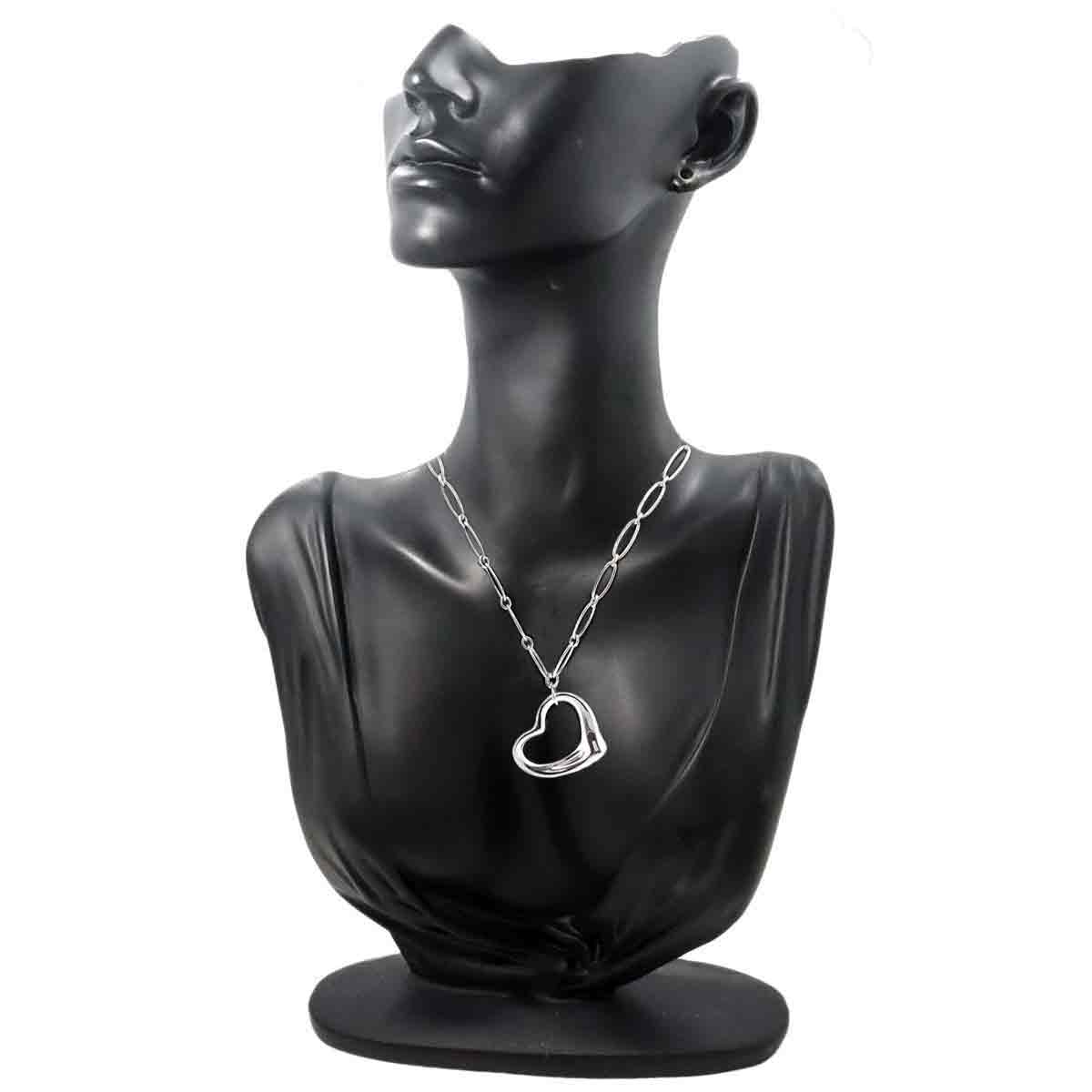 Open Heart Necklace Silver 925