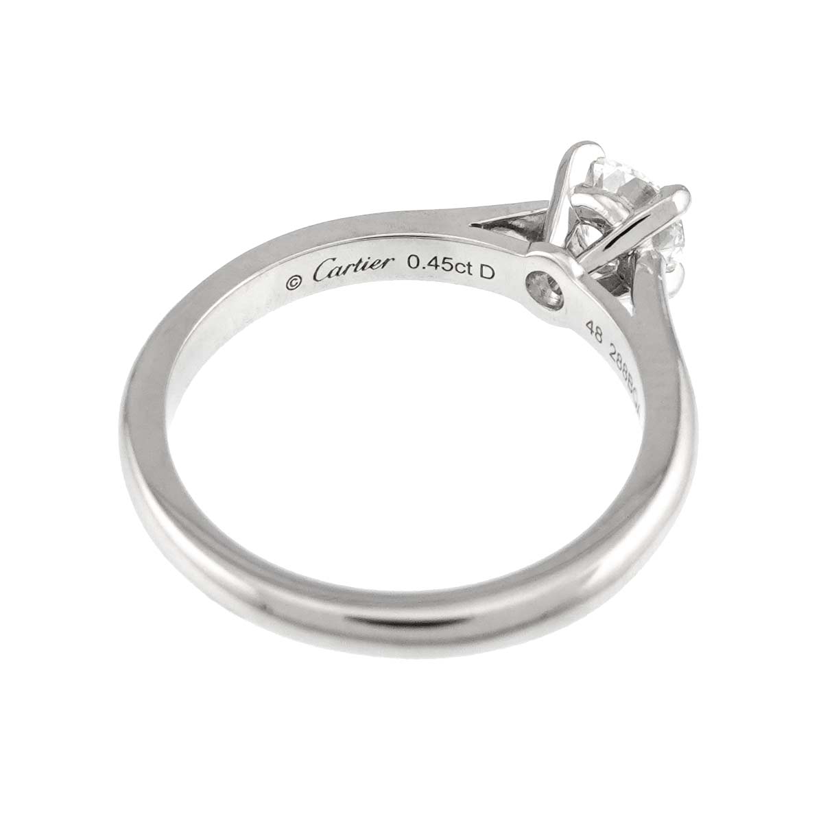 Diamond 0.45ct Ring Pt Size48 4.5(US)