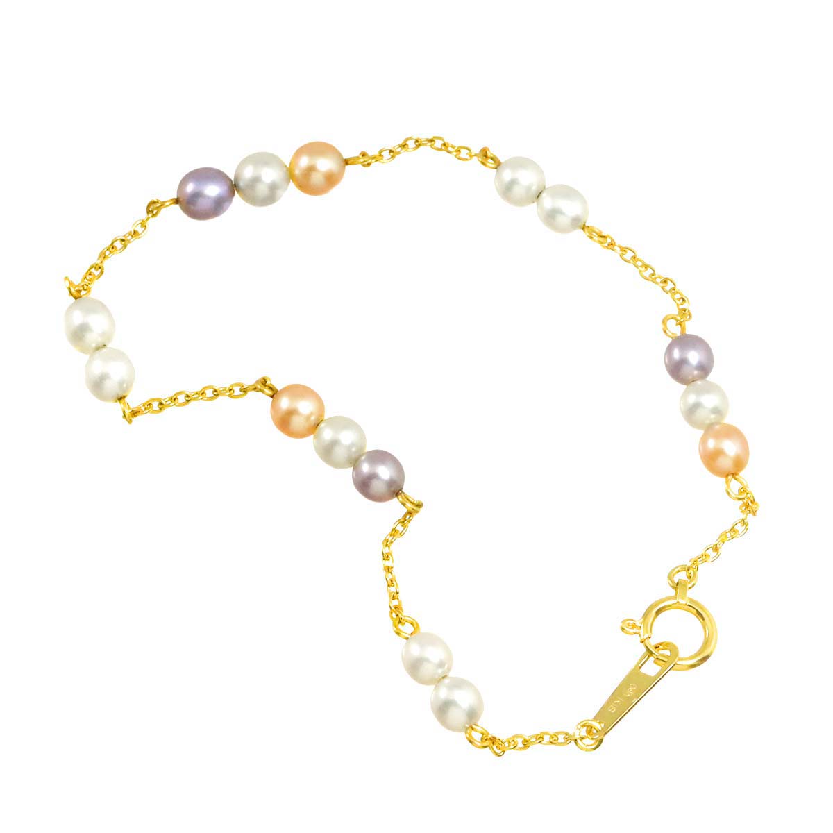 Freshwater cultured pearl 4.3-3.8mm Bracelet 18K YG 750