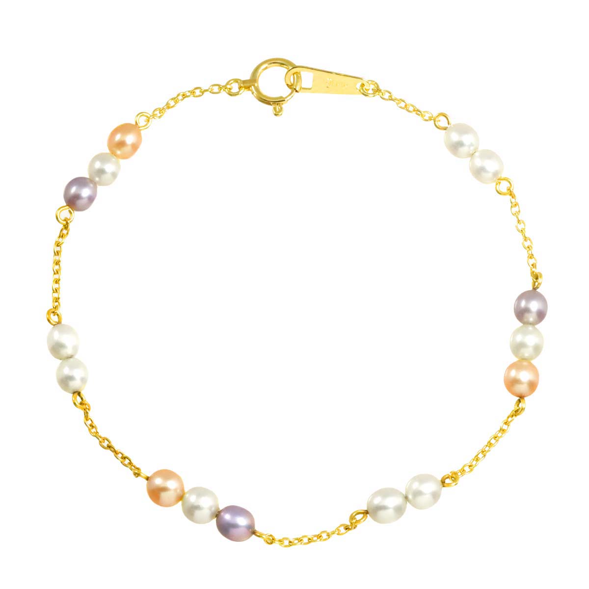 Freshwater cultured pearl 4.3-3.8mm Bracelet 18K YG 750