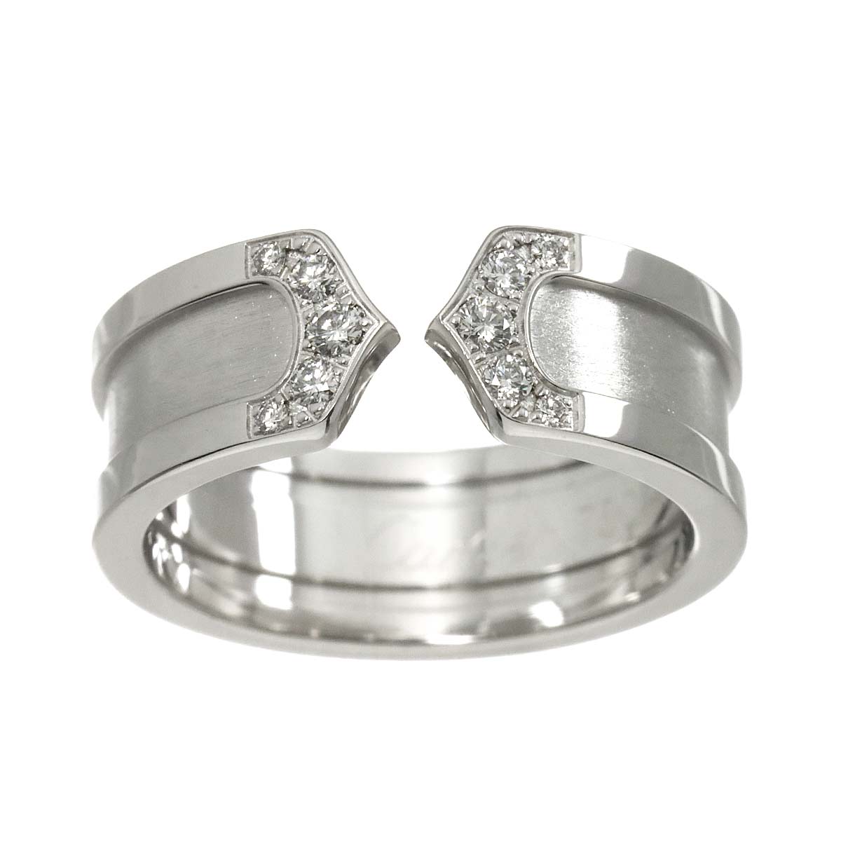 C2 Diamond SM Ring 18K WG 750 Size49 4.75-5(US)