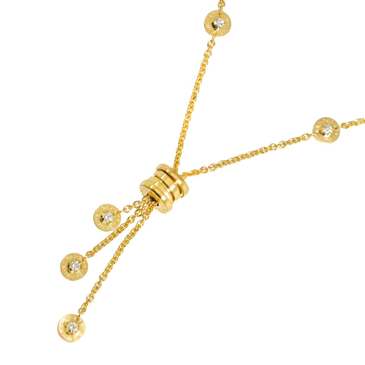 B-ZERO1 Element Diamond Necklace 18K Yellow Gold 750