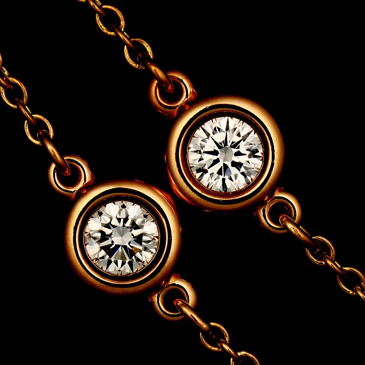 By The Yard Diamond 3P Bracelet 18K PG 750