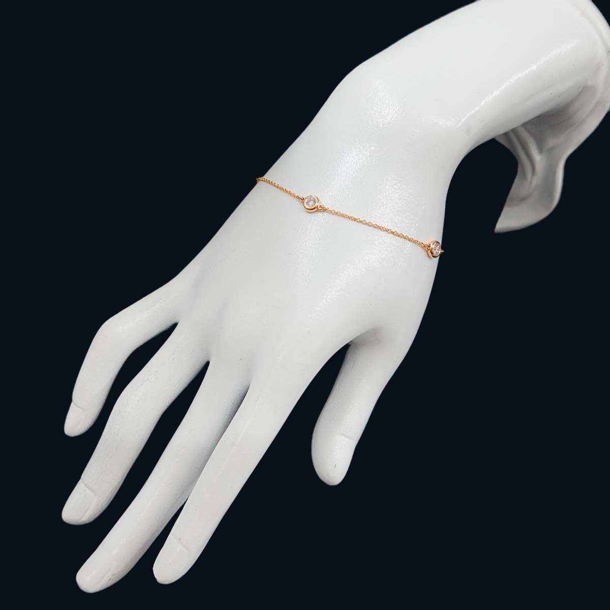 By The Yard Diamond 3P Bracelet 18K PG 750