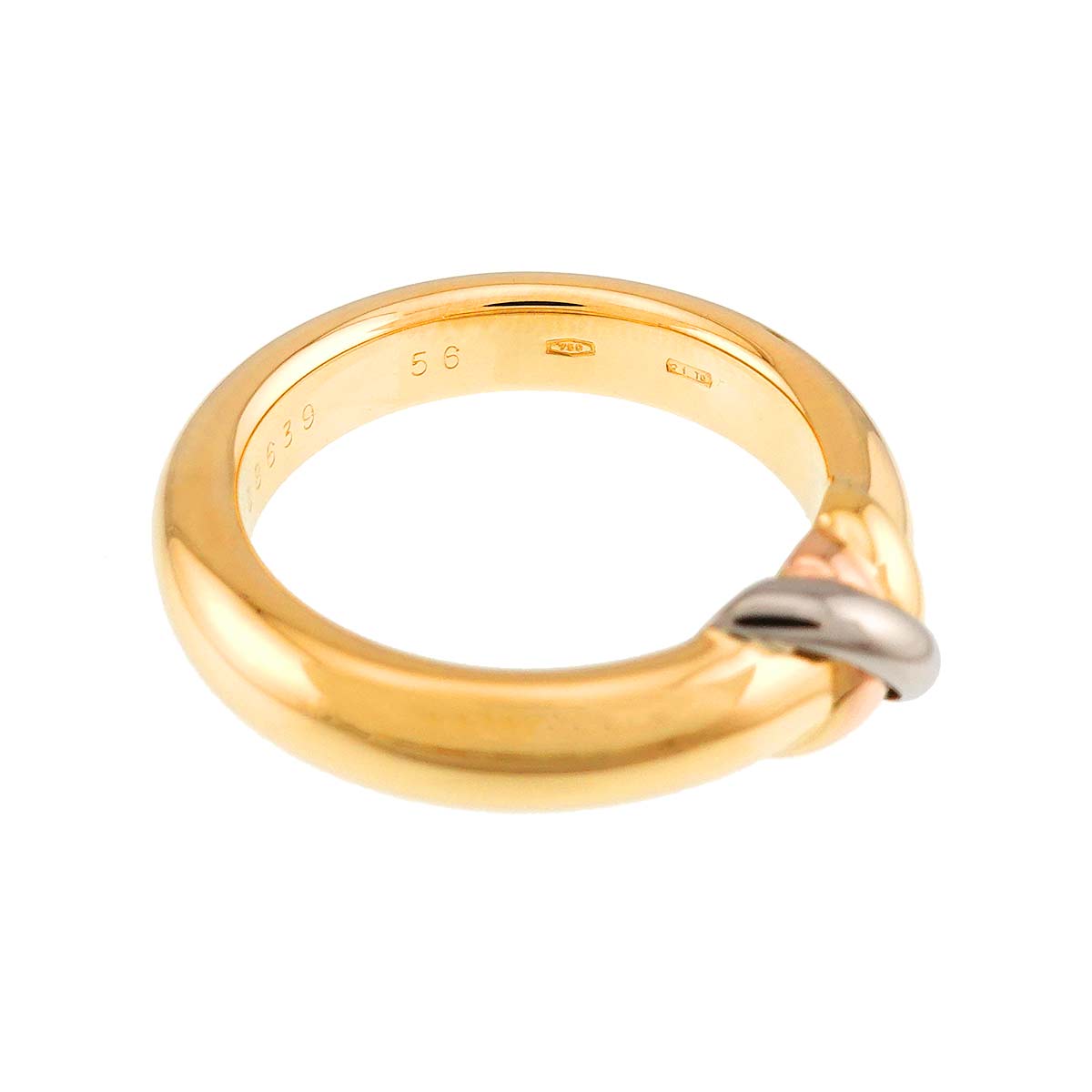 Thread Trinity Ring 18K YG WG PG 750 Size56 7.25-7.5(US)