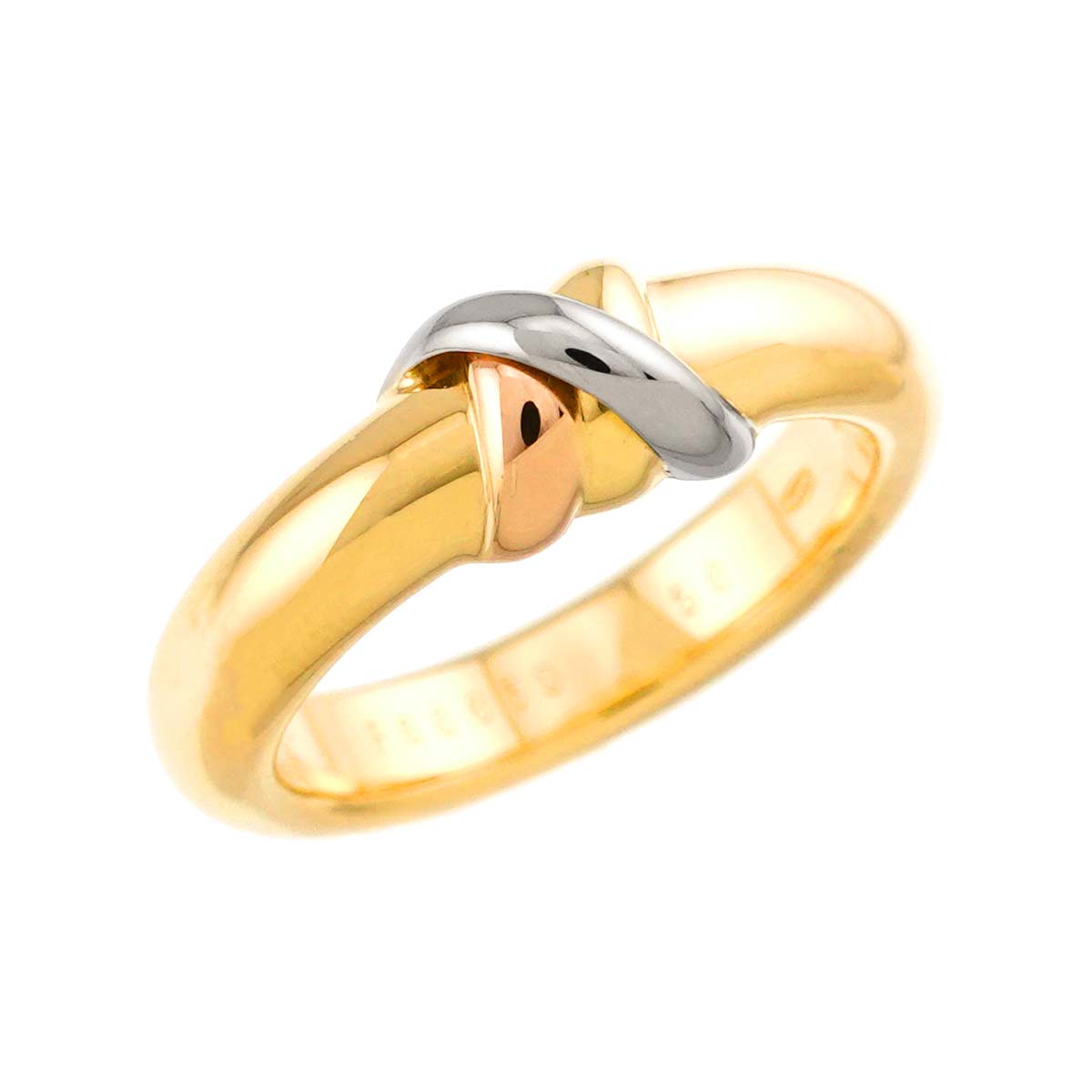 Thread Trinity Ring 18K YG WG PG 750 Size56 7.25-7.5(US)