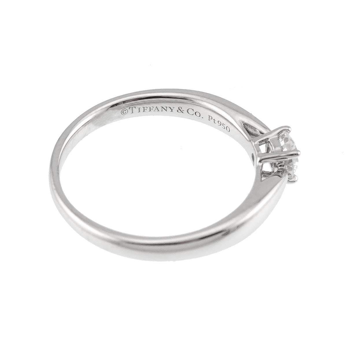 Diamond 0.20ct I/VVS1/3EX Ring Pt Platinum Size4(US)