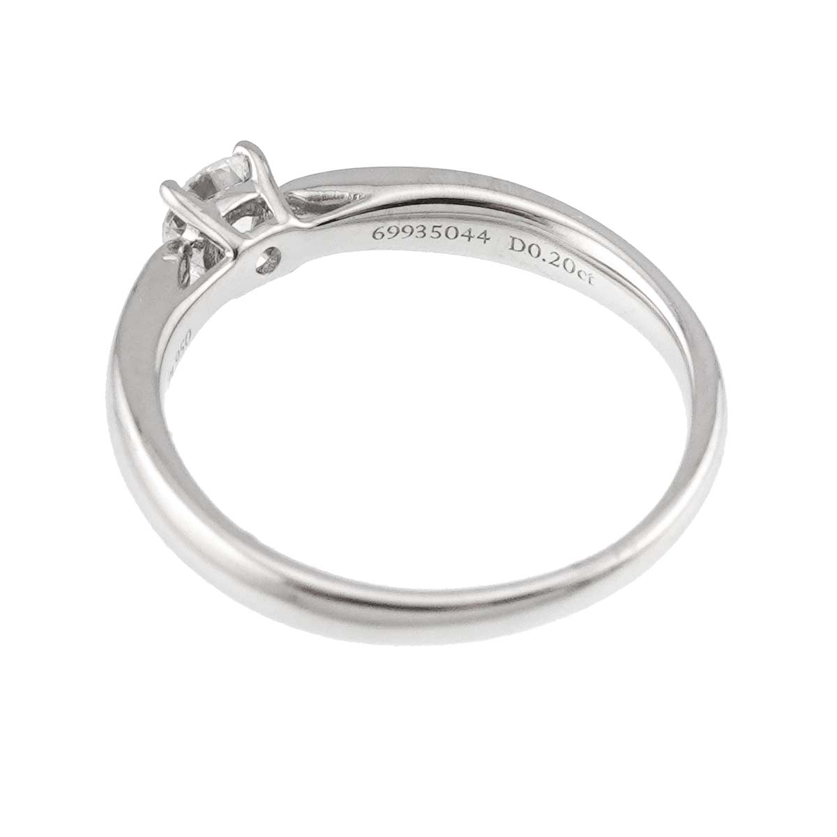 Diamond 0.20ct I/VVS1/3EX Ring Pt Platinum Size4(US)