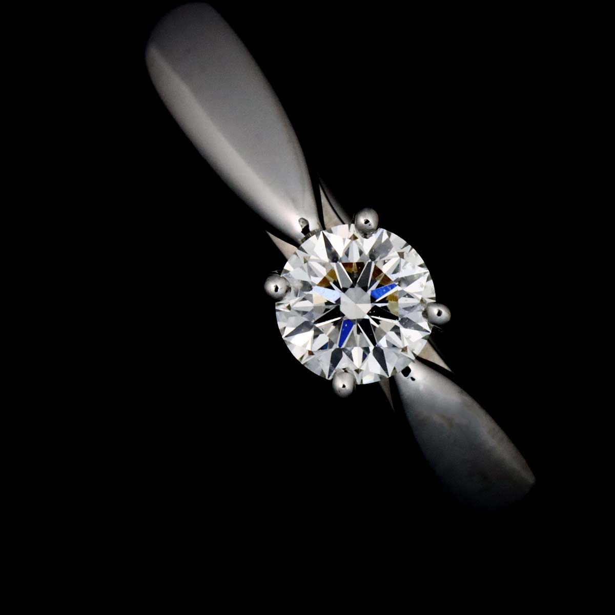 Diamond 0.20ct I/VVS1/3EX Ring Pt Platinum Size4(US)