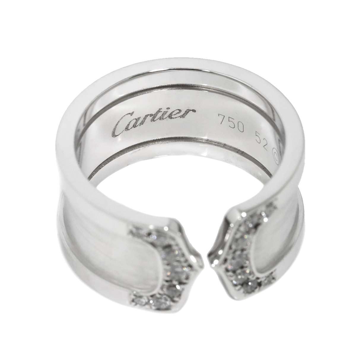 C2 Diamond Ring 18K WG 750 Size52 5.5-5.75(US)
