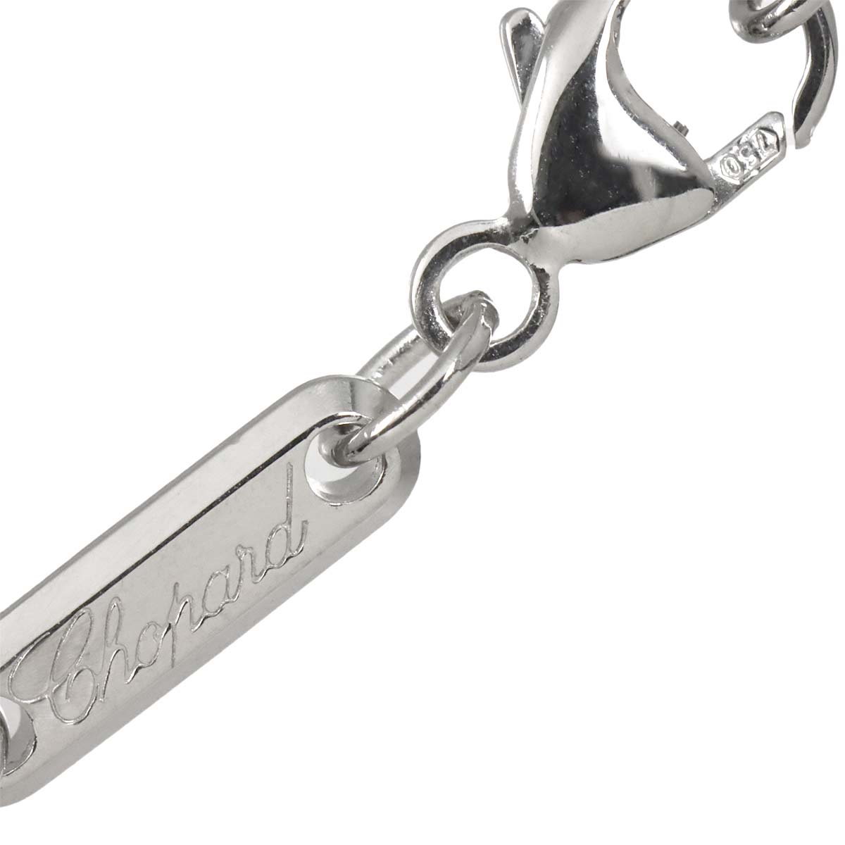 Happy Diamond Heart Necklace 18K White Gold 750