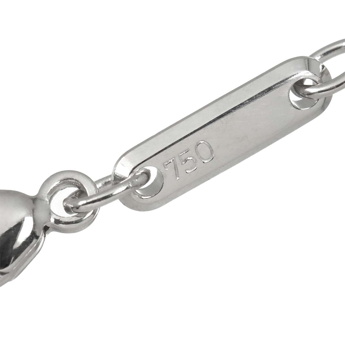 Happy Diamond Heart Necklace 18K White Gold 750