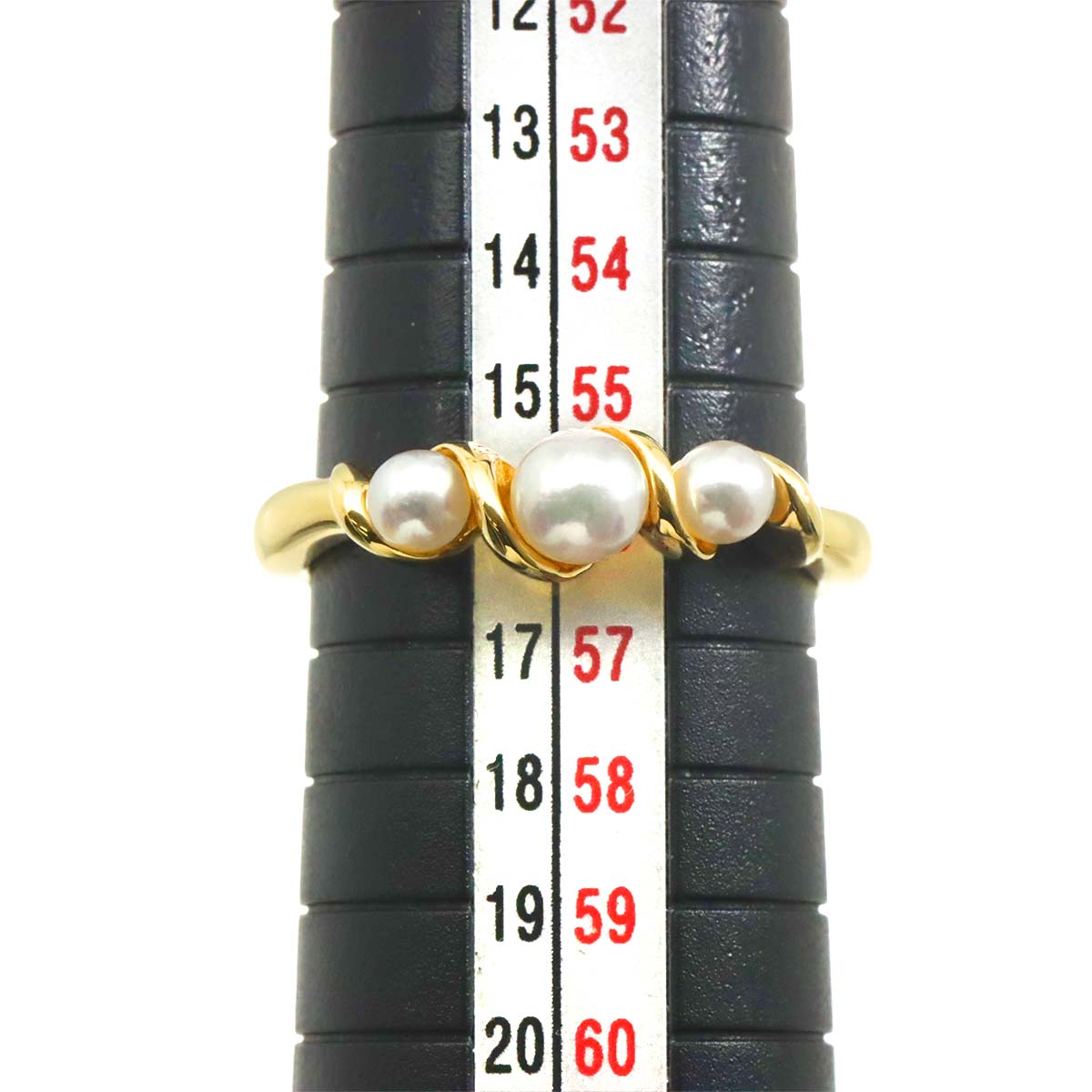 Baby Pearl 4.7-3.5mm Ring 18K YG 750 Size7.5(US)