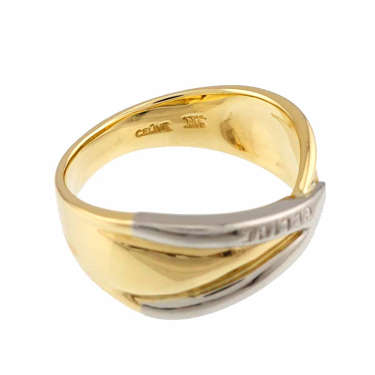 Ring Pt 18K YG 750 size6(US)