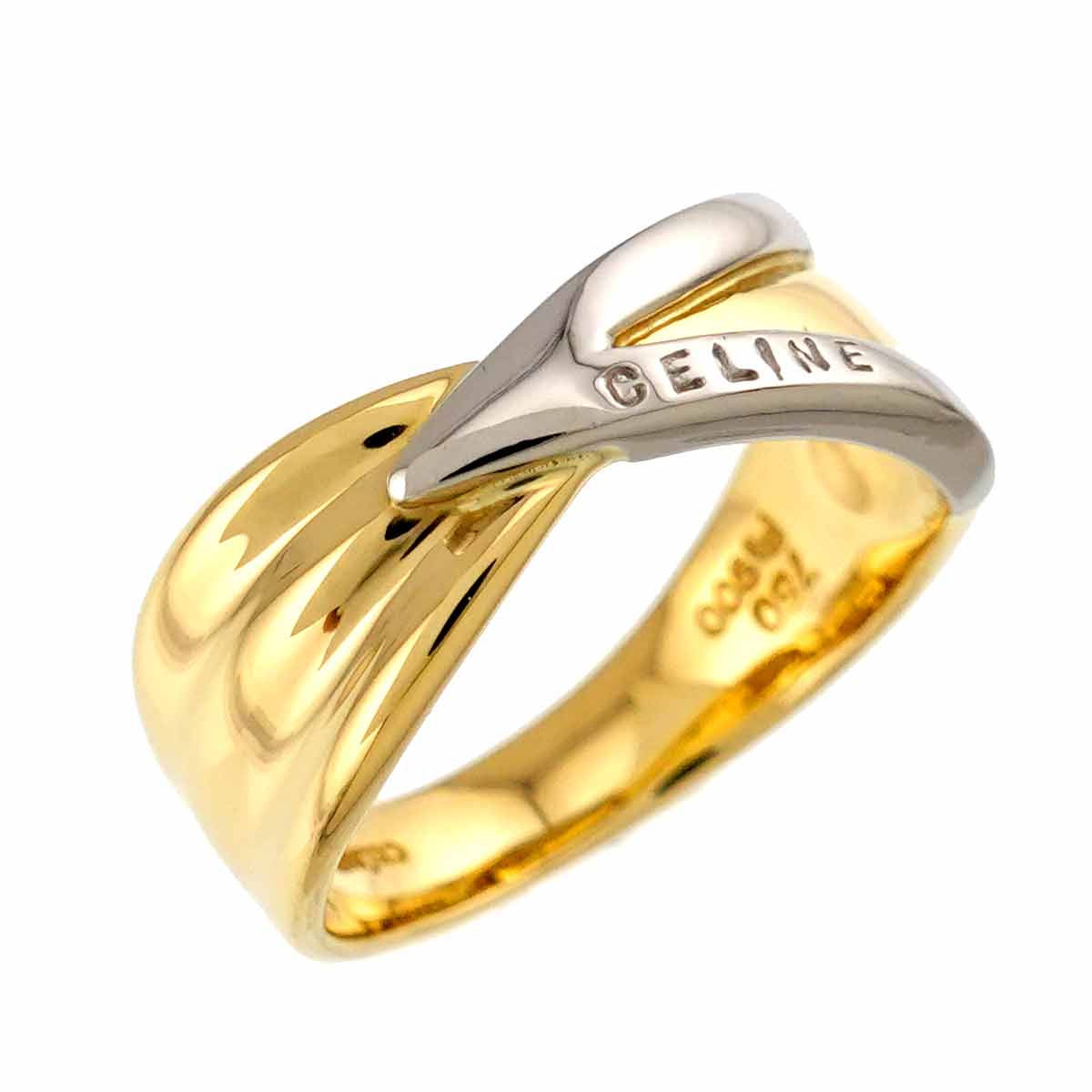 Ring Pt 18K YG 750 size6(US)
