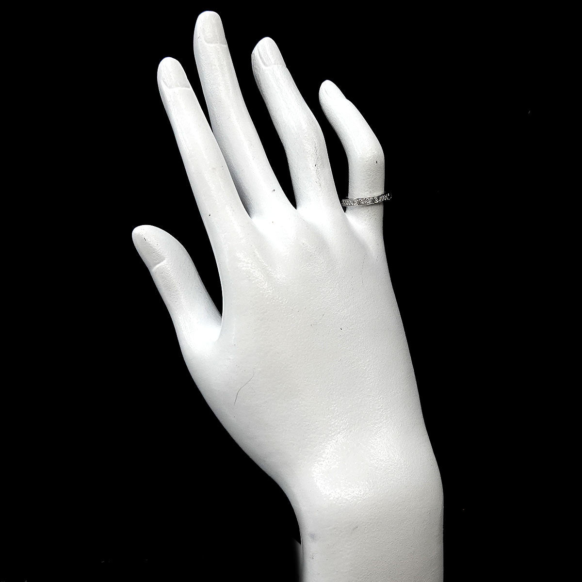 Mini Love Mini Ring Full Pave Diamond 18K WG 750 size48 4.5(US)