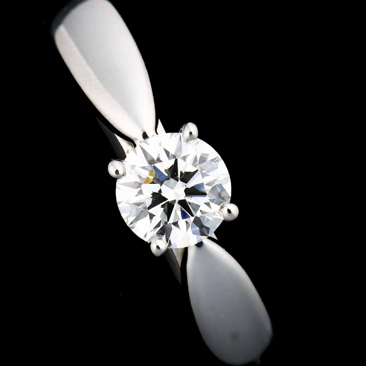 Diamond 0.26ct I/VVS1/3EX Ring Pt Platinum Size4(US)