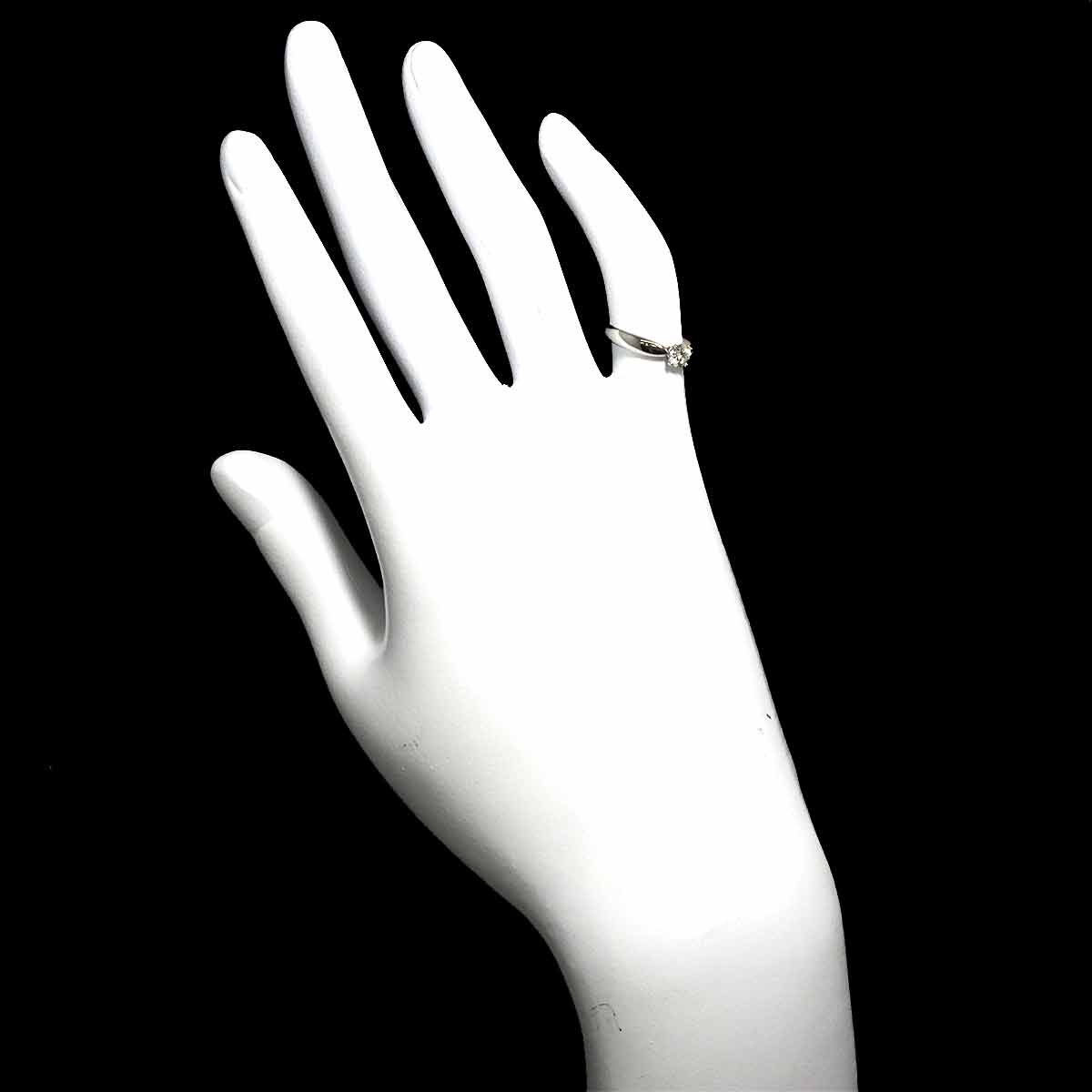 Diamond 0.26ct I/VVS1/3EX Ring Pt Platinum Size4(US)