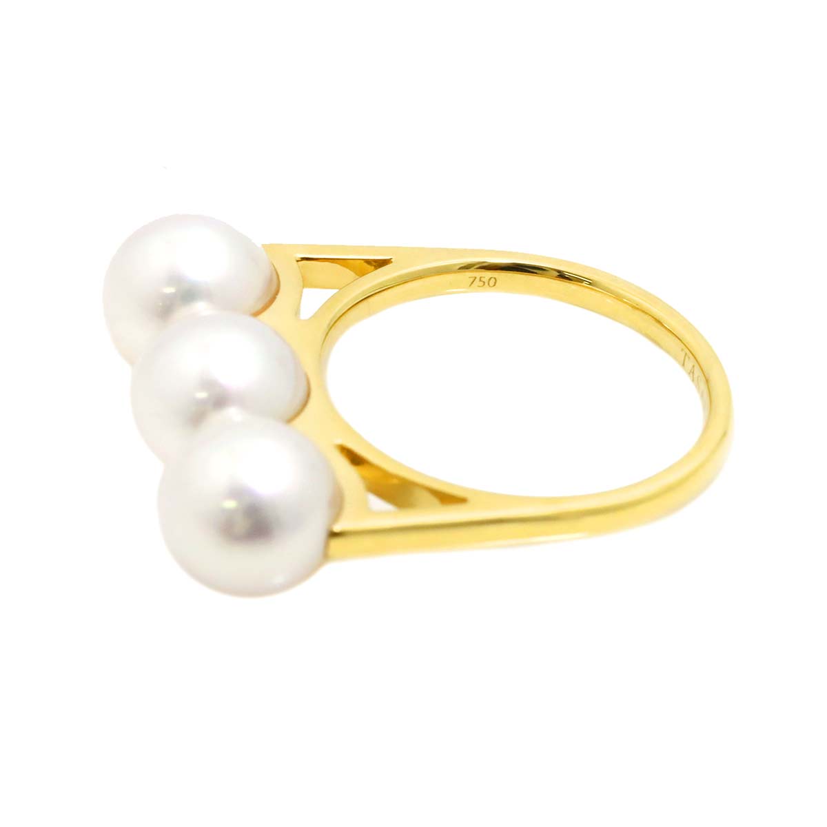 Balance era Akoya Pearl 8.1-8.0mm Ring 18K YG 750 Size6.75(US)