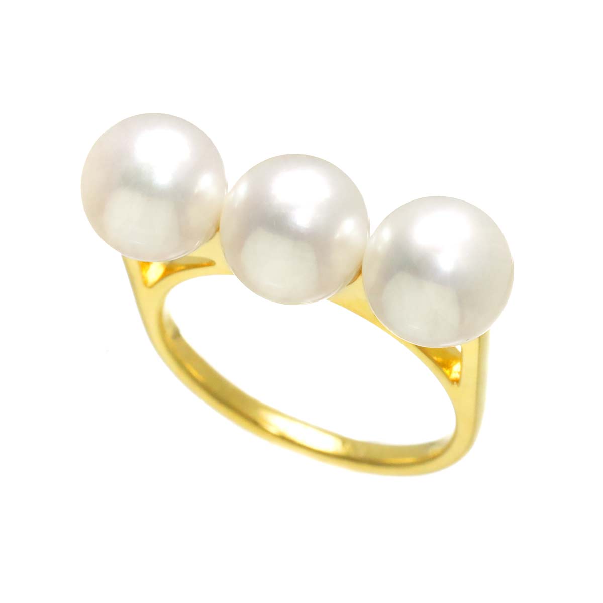 Balance era Akoya Pearl 8.1-8.0mm Ring 18K YG 750 Size6.75(US)