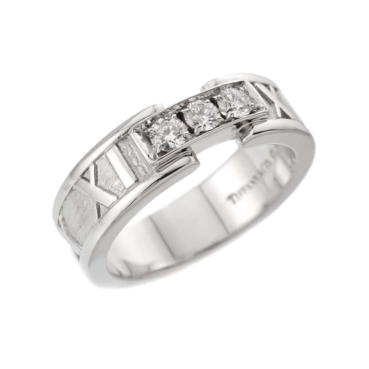 Atlas Diamond Ring 18K White Gold 750 size4.5-4.75(US)