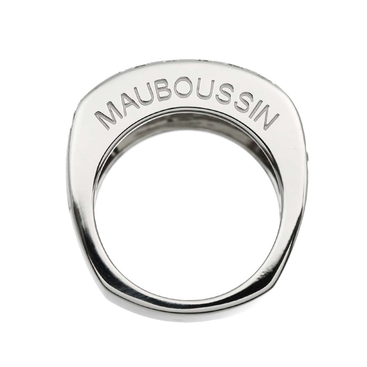 Diamond MOP Ring 18K WG 750 size6(US)