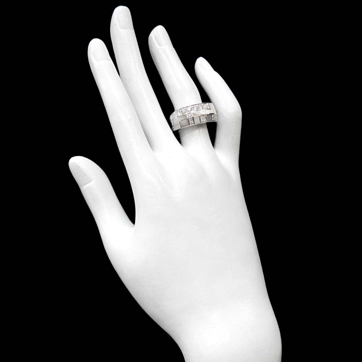 Diamond MOP Ring 18K WG 750 size6(US)