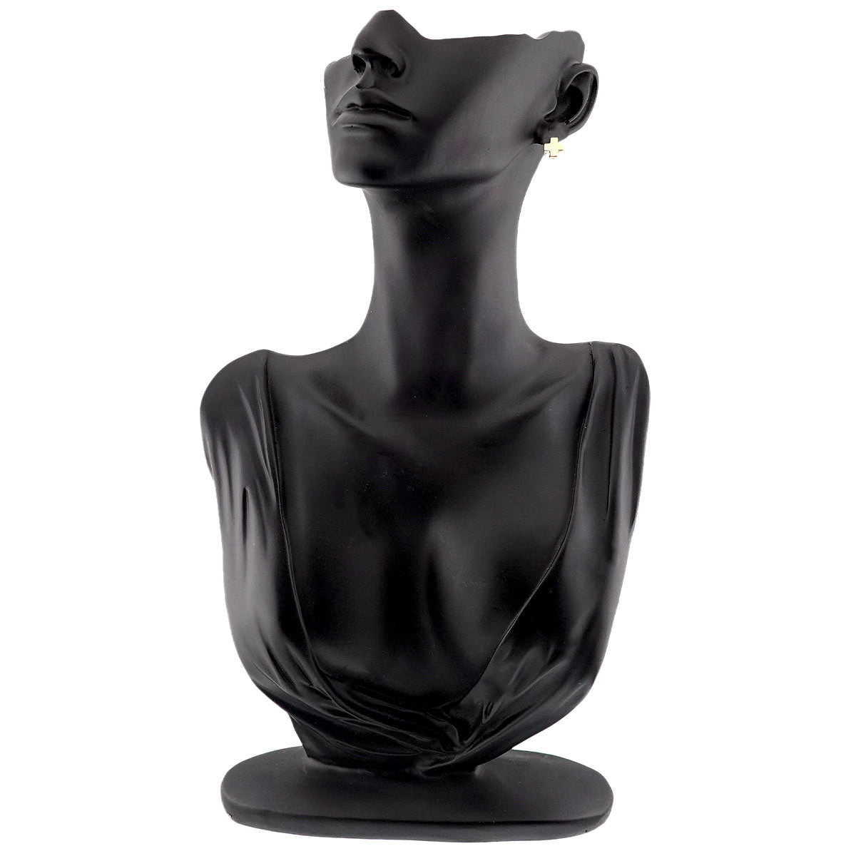 Roman Cross Earrings Pierced 18K Yellow Gold 750