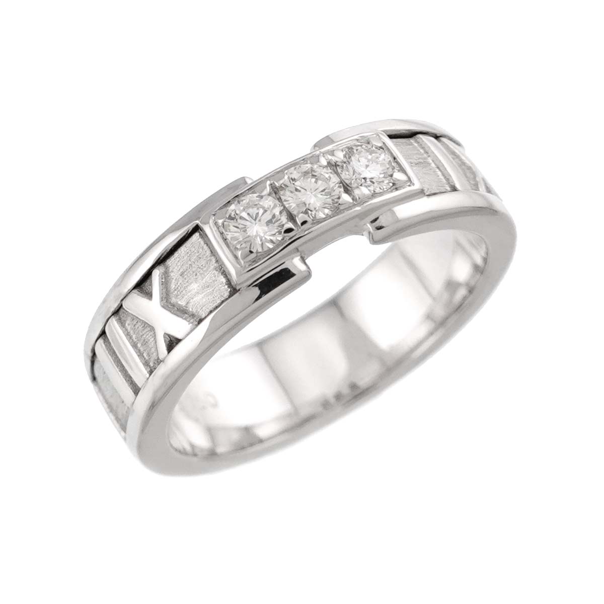 Atlas Diamond Ring 18K White Gold 750 size5-5.25(US)