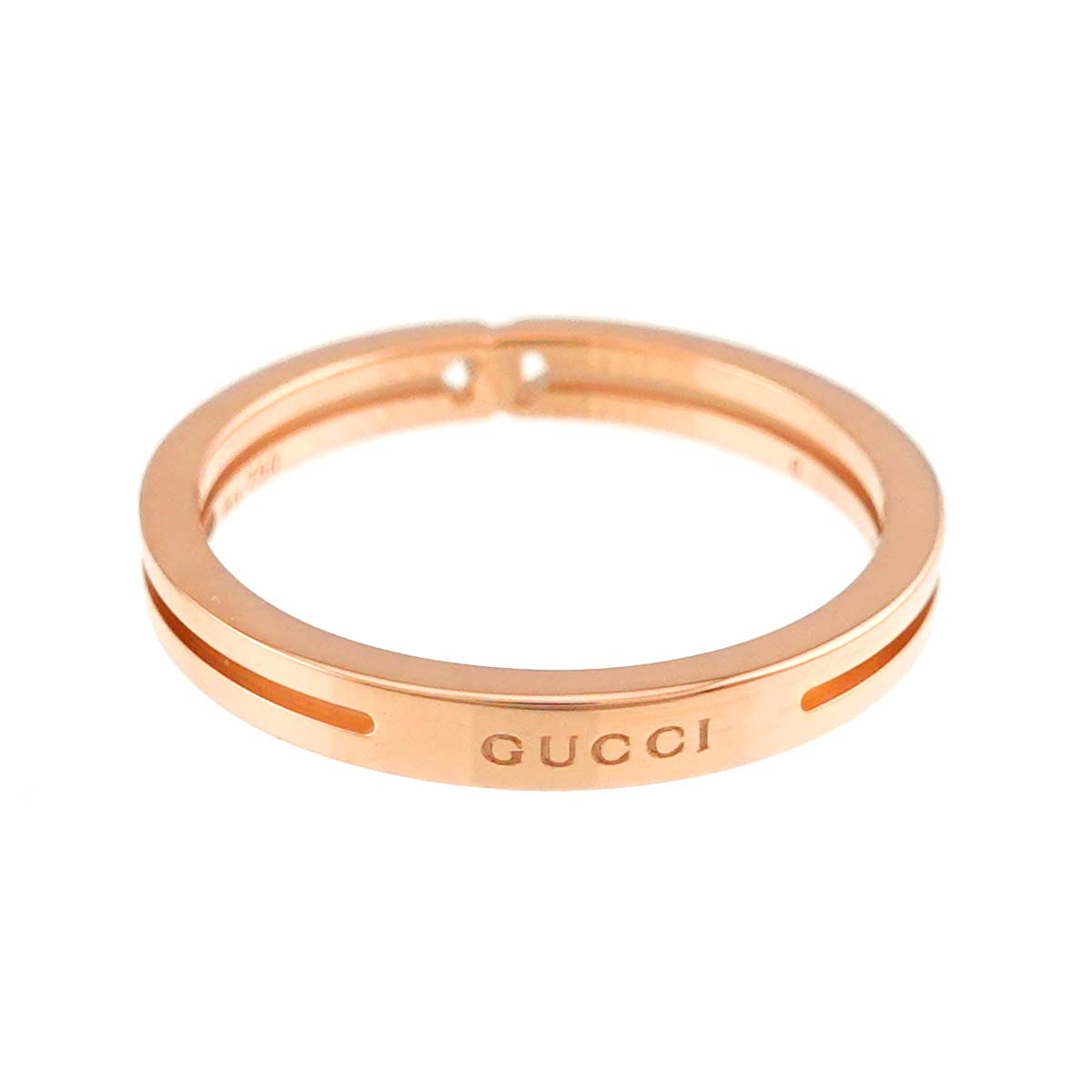 Infinity Ring 18K PG Pink Gold 750 Size6 3.25-3.75(US)