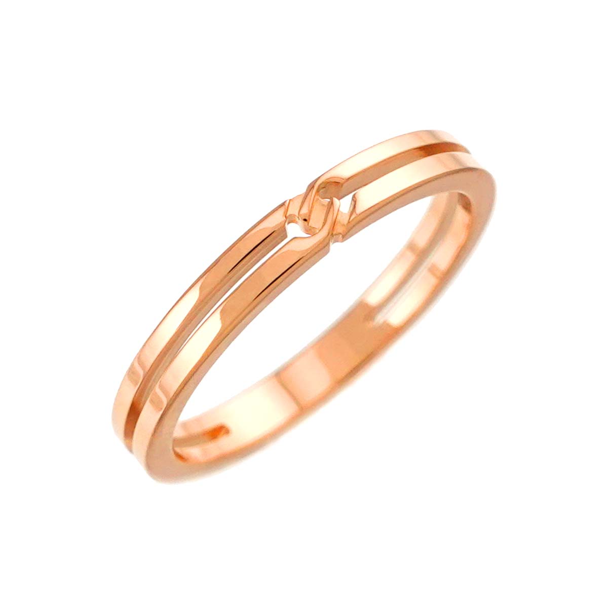Infinity Ring 18K PG Pink Gold 750 Size6 3.25-3.75(US)