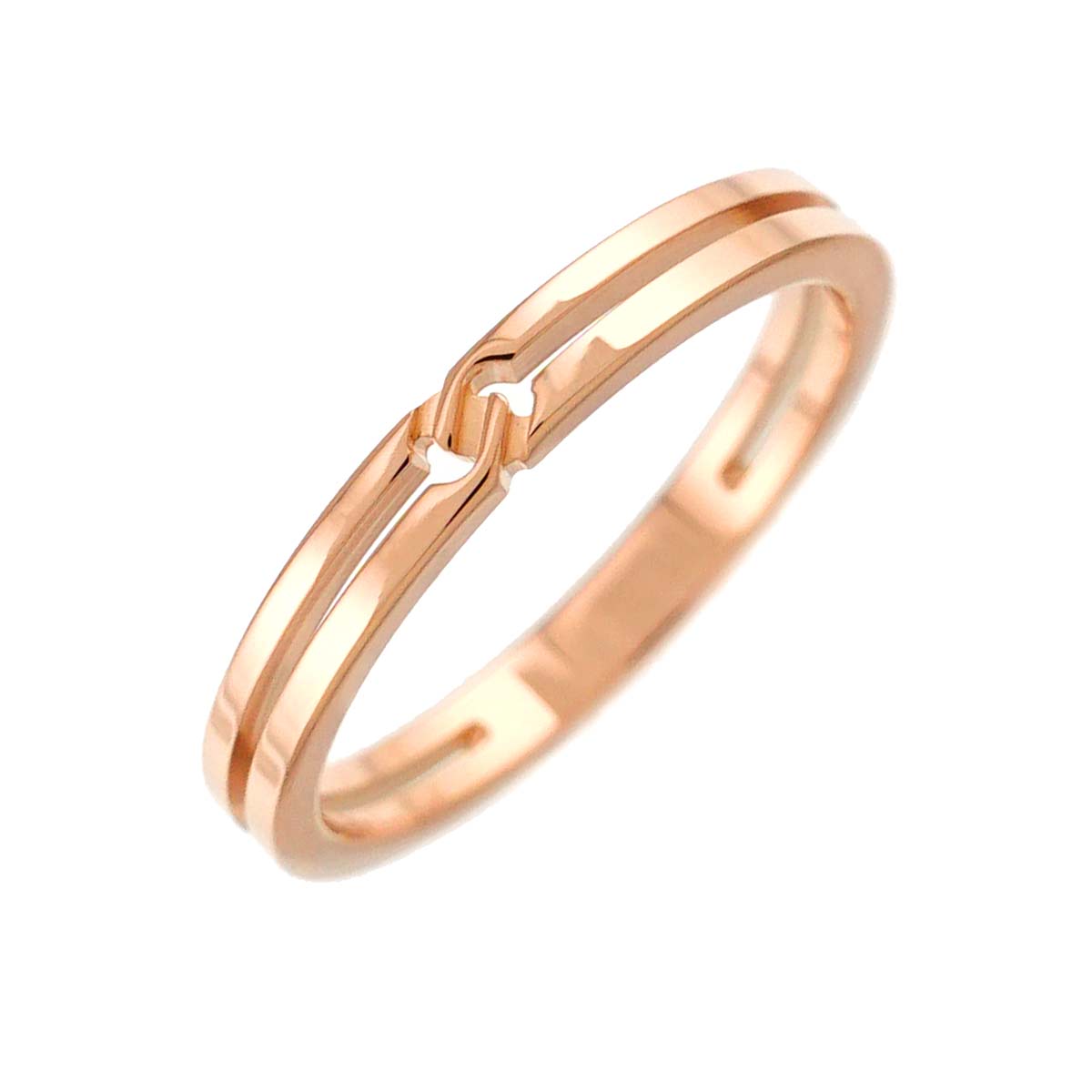 Infinity Ring 18K PG Pink Gold 750 Size6 3.25-3.75(US)