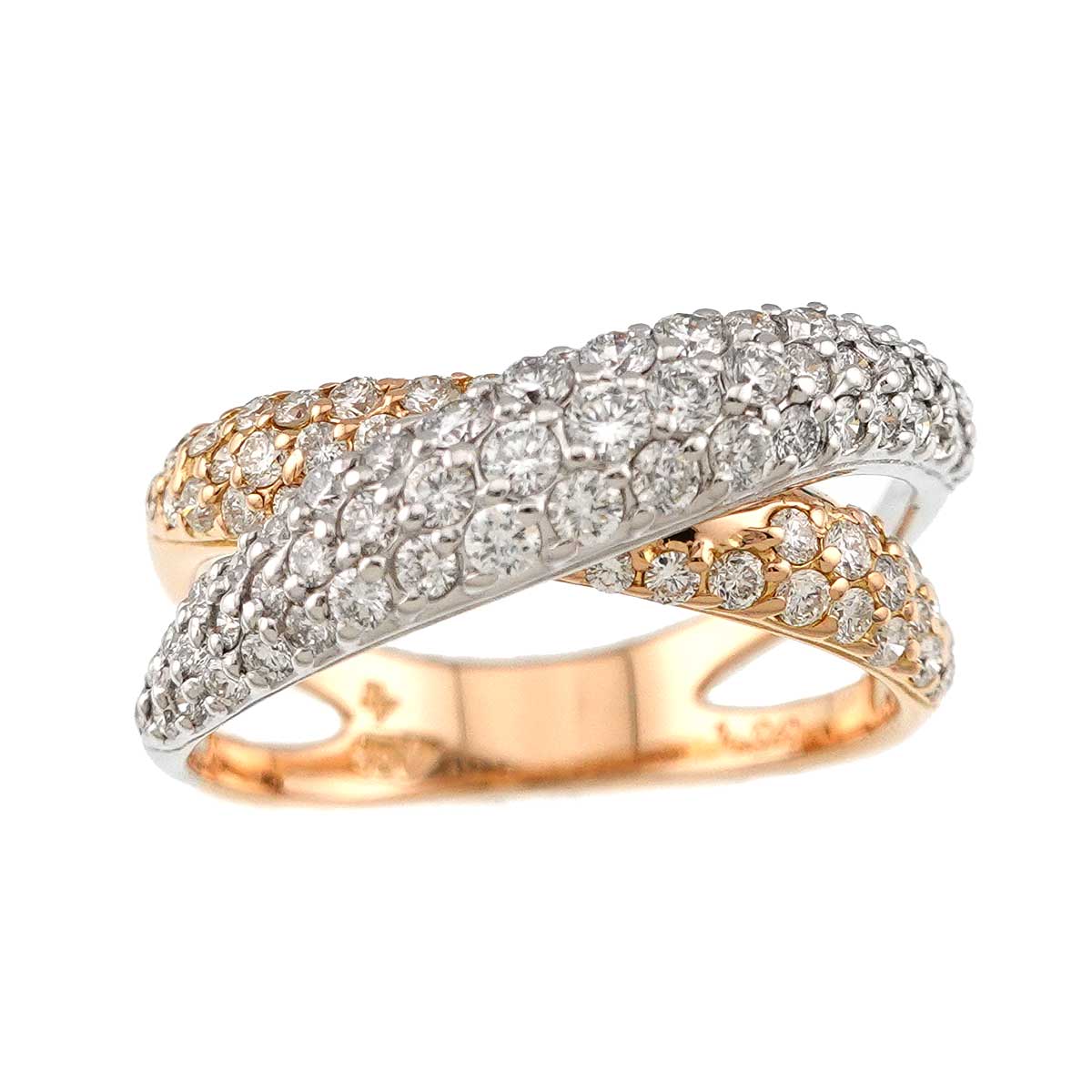 Diamond 1.00ct Ring 18K WG PG 750 5.5-5.75(US)