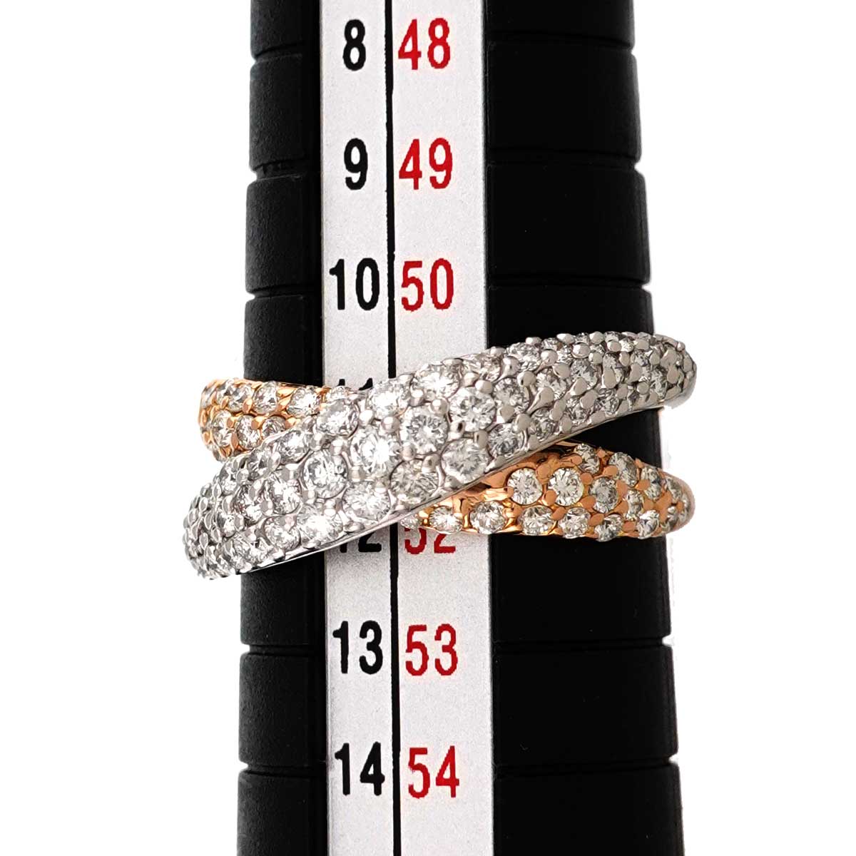Diamond 1.00ct Ring 18K WG PG 750 5.5-5.75(US)
