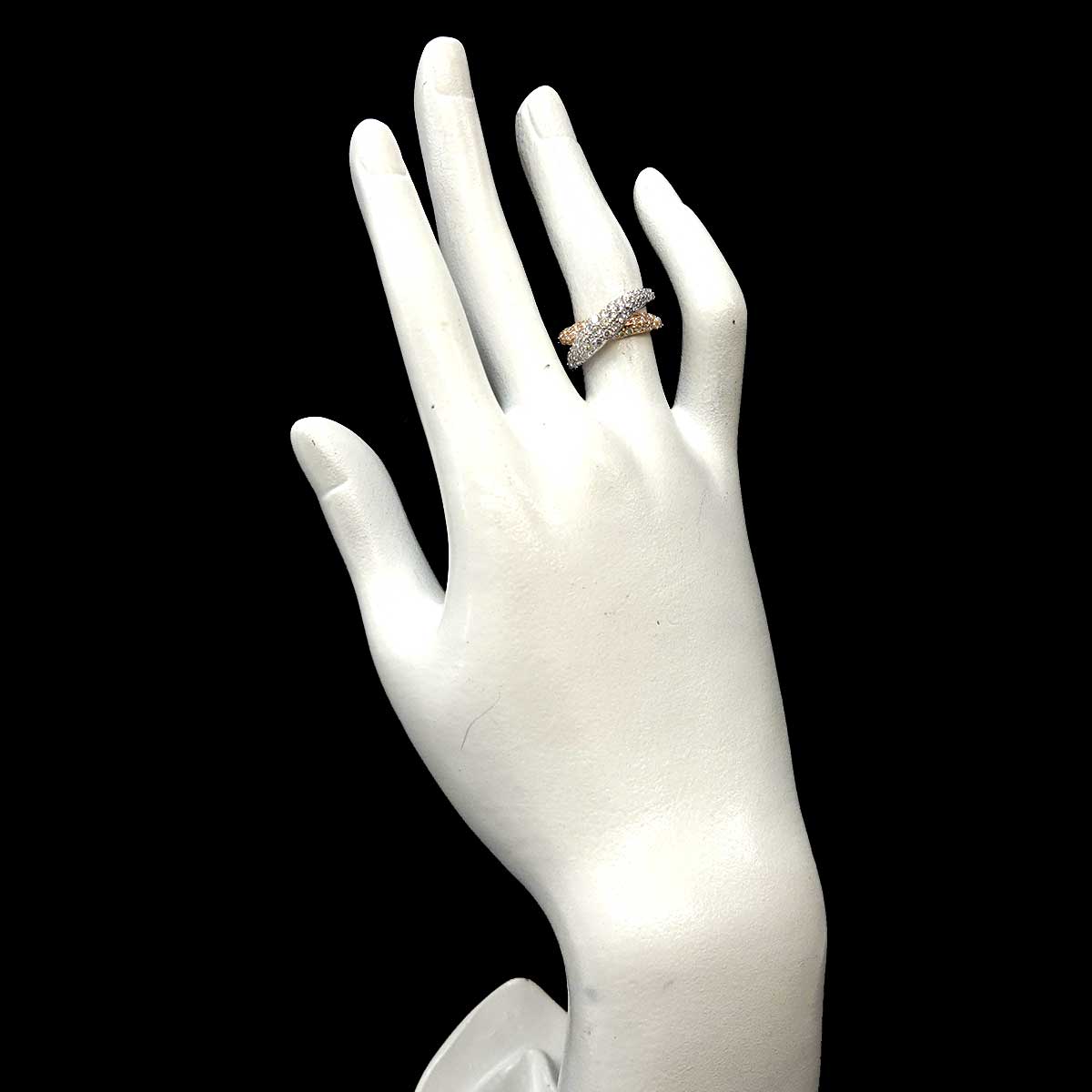 Diamond 1.00ct Ring 18K WG PG 750 5.5-5.75(US)