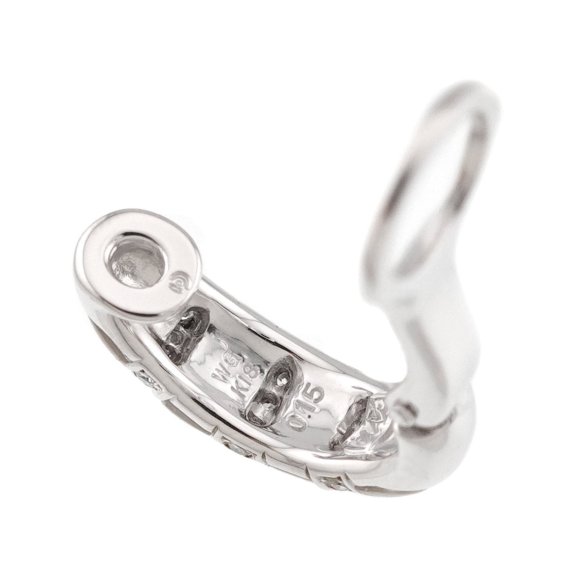 Diamond 0.15ct/0.15ct MOP Earrings Clip on 18K WG 750