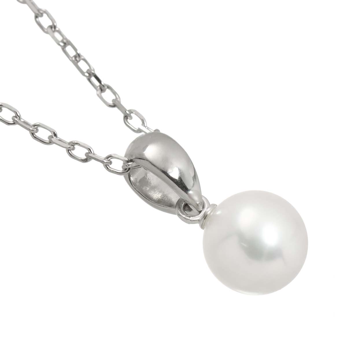 Akoya Pearl 6.8mm Necklace 18K White Gold 750