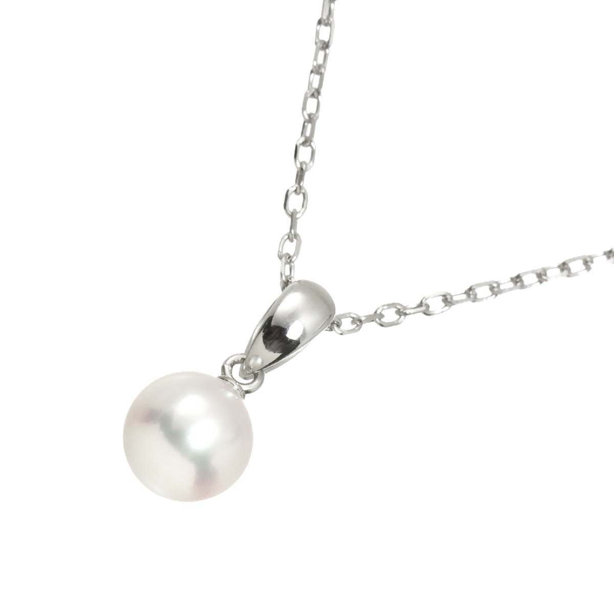 Akoya Pearl 6.8mm Necklace 18K White Gold 750