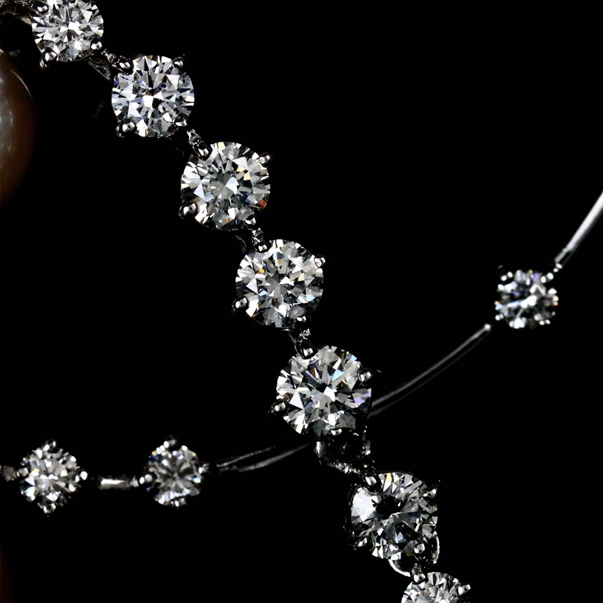 Akoya Pearl Diamond 1.58ct Brooch 18K WG 750